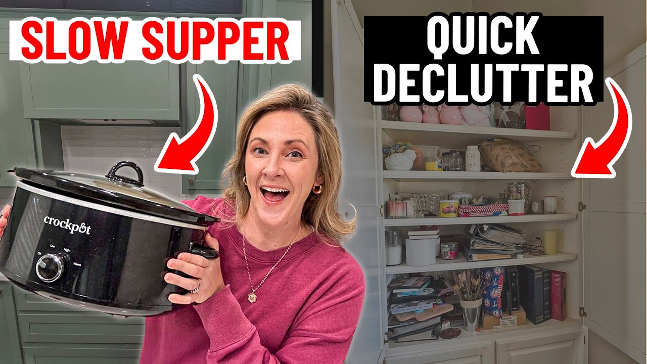 ✅ Dinner Done Declutter: Realistic & Quick Reorganize while the Crockpot Cooks Dinner!
